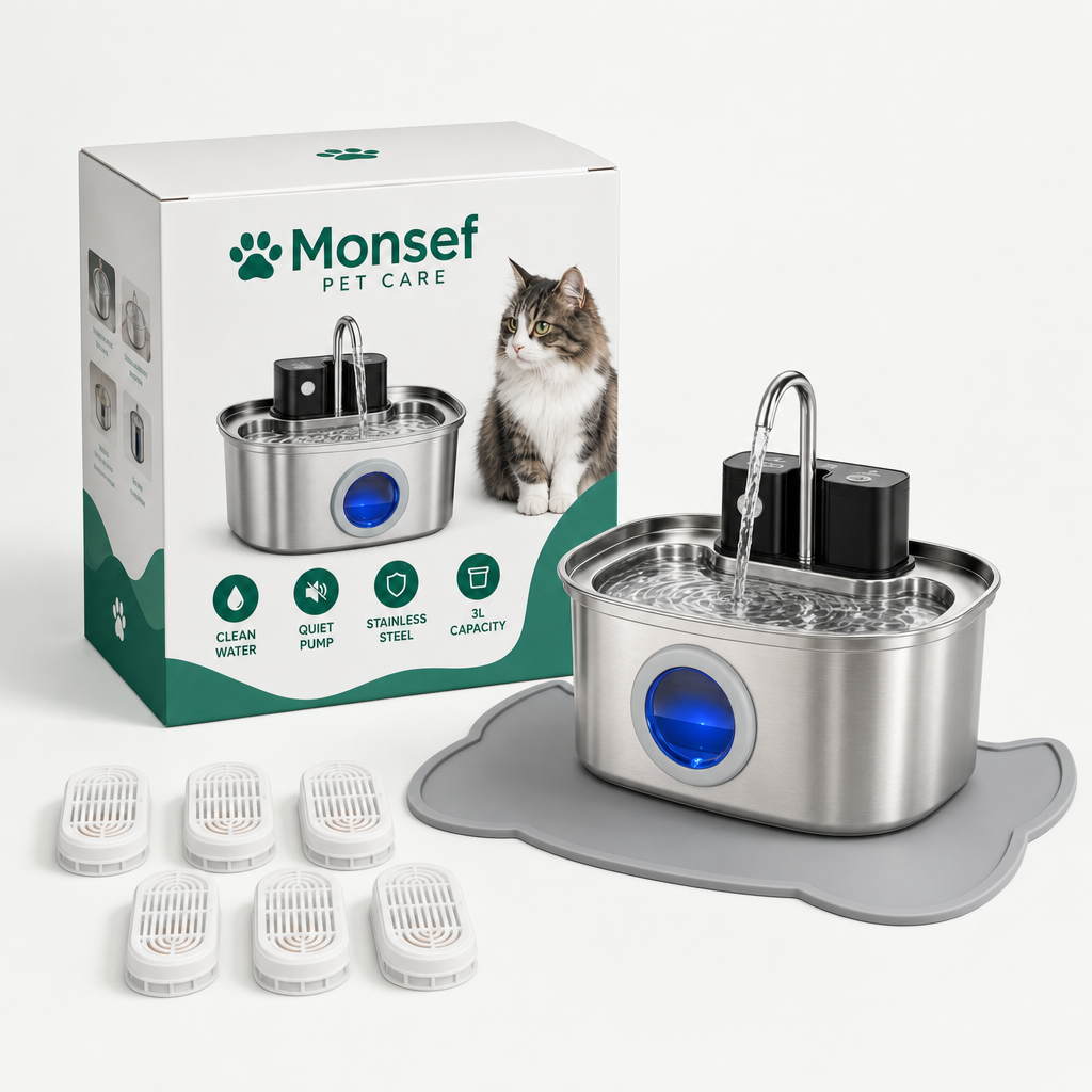 Monsef Hydration Kit (Fountain + 6-Month Filters + Mat)